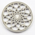 Silver Flower Coin Plate with White Crystal